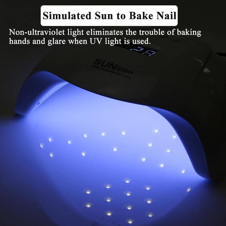 120w Nail Light Therapy Machine Quick-drying Painless Nail Polish Glue Baking UV Lamp - MRSLM