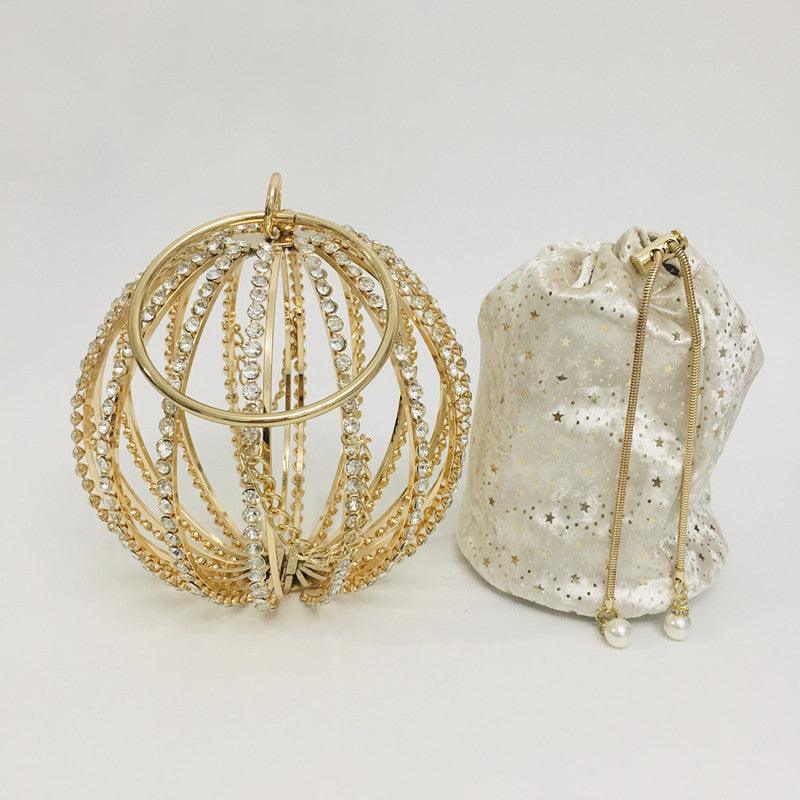 Hollow diamond ball bag dinner bag bird cage bun mother bag handbag - MRSLM