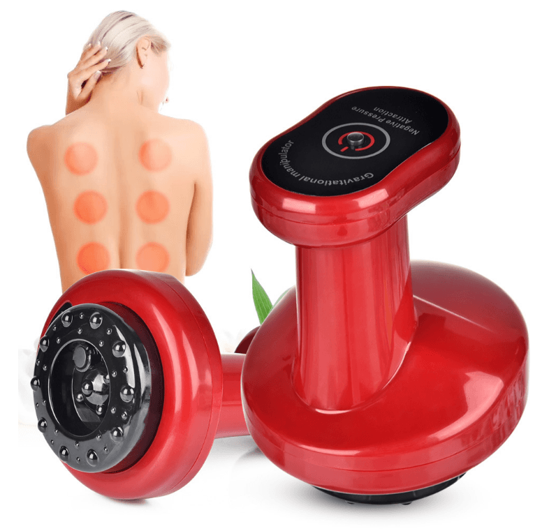 Electric Cupping Massage Guasha Suction Massager Scraping Apparatus Device Meridian Fat Burning Body Slimming Negative Pressure - MRSLM