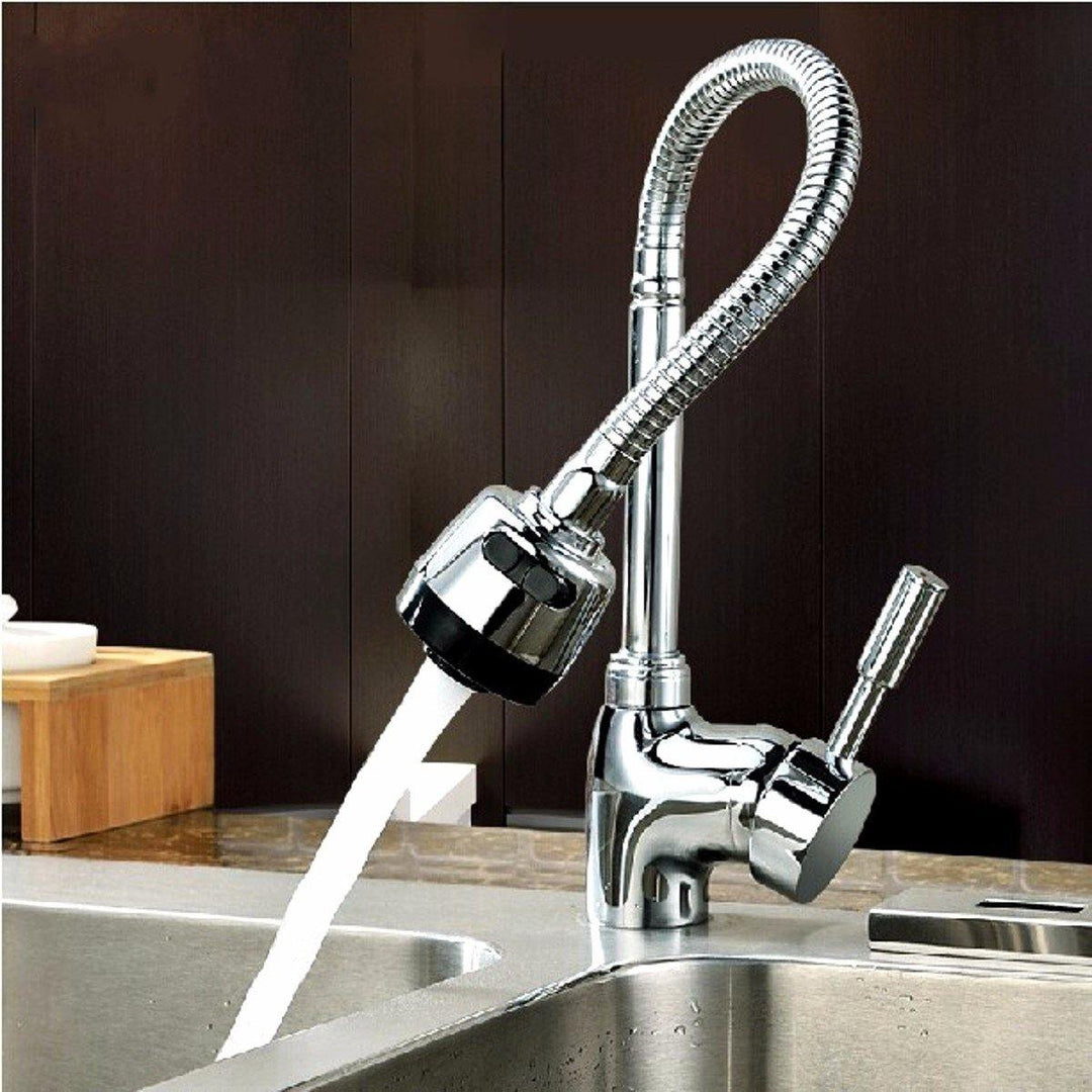 Chrome Kitchen Sink Faucet 360° Rotate Spout Basin Bathroom Hot & Cold Water Mixer Tap - MRSLM