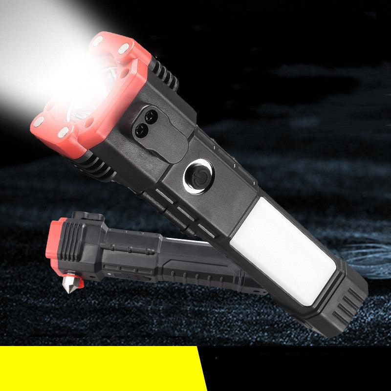 Multifunctional Lighted Flashlight With Safety Hammer - MRSLM