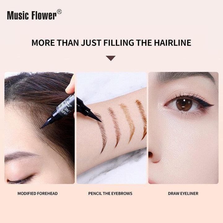 Music Flower 2 In 1 Hairline Repair Eyebrow Pen - MRSLM