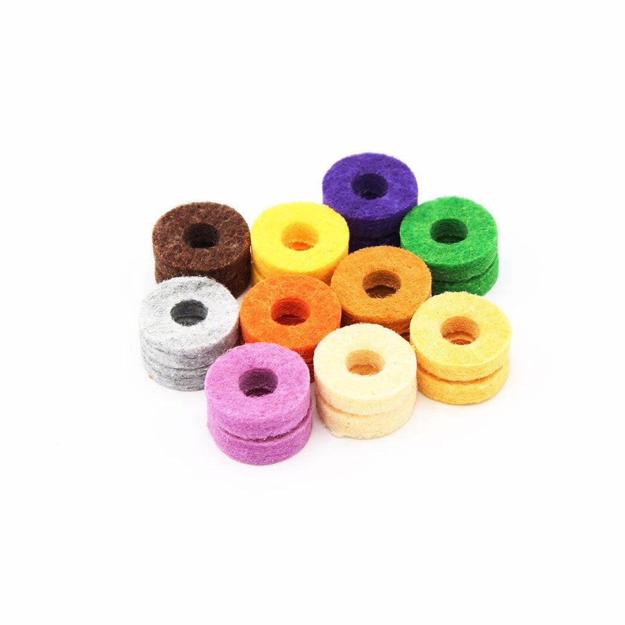 20pcs/set Round Soft For Drum Set Cymbal Stand Felt Washer Pad Replacement Cymbals Felt Pad Musical Instrument Accessories - MRSLM