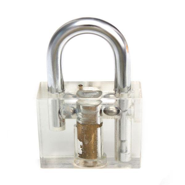 DANIU Disc Type Padlock Training Lock Transparent Cutaway Inside View of Practice Lock Pick Tools - MRSLM