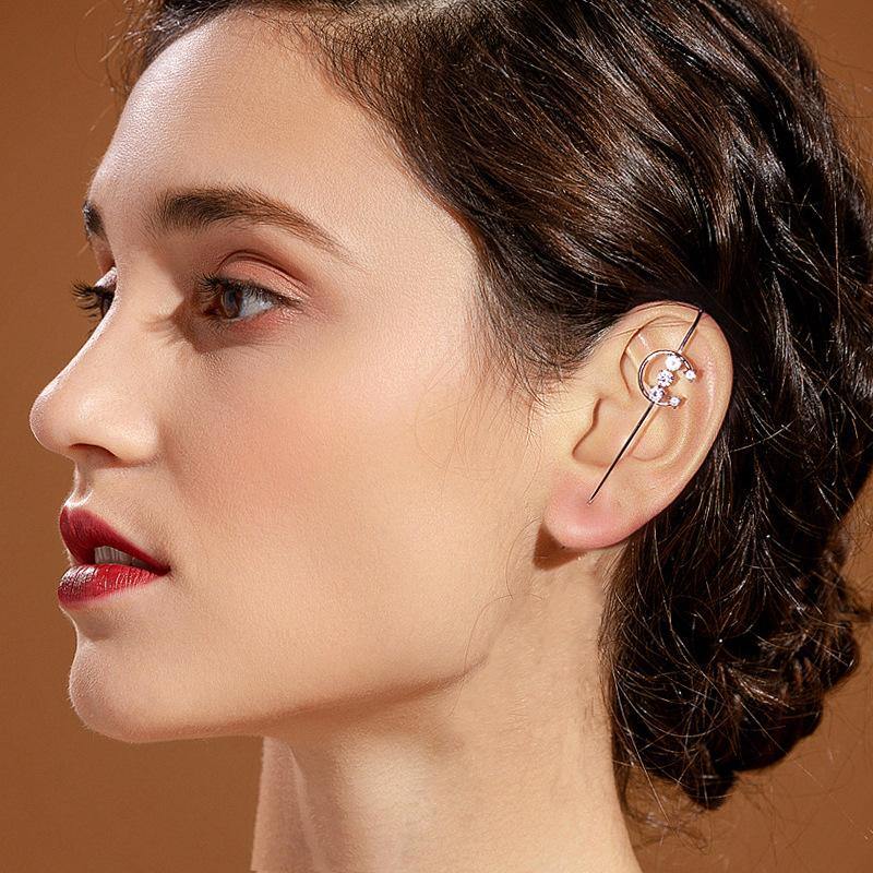 Copper inlaid zircon earrings - MRSLM