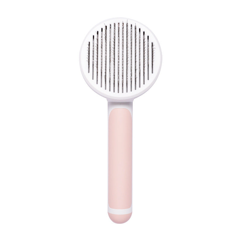 New Pet Cat Brush Hot Selling Hand-held Steel Wire Self-cleaning Comb Looper For Hair Removal