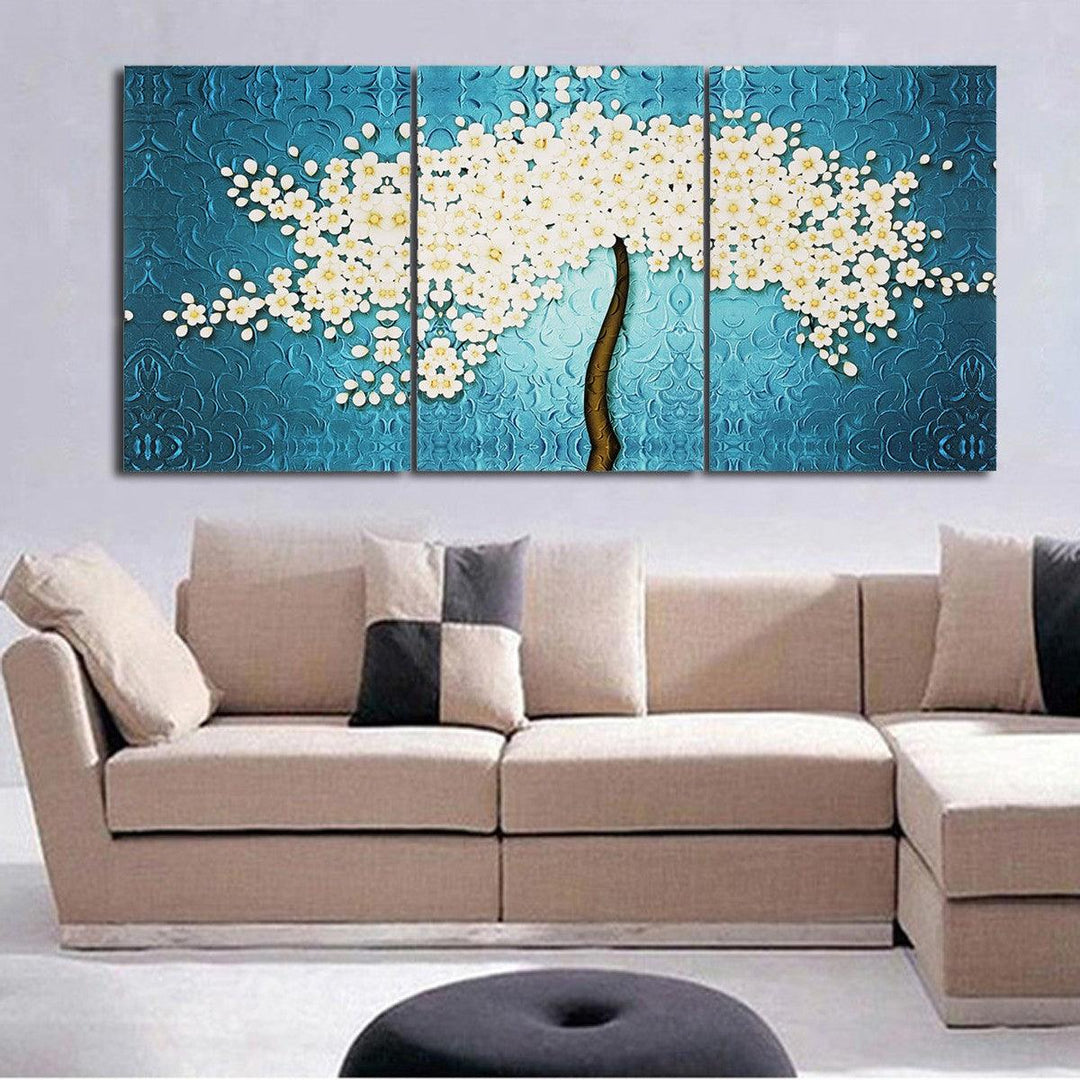 5Pcs Canvas Print Paintings Fortune Flower Tree Wall Decorative Print Art Pictures Frameless Wall Hanging Decorations for Home Office - MRSLM