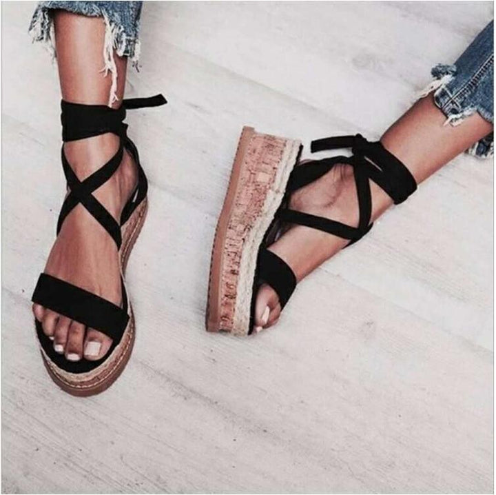 Women's strappy platform sandals - MRSLM