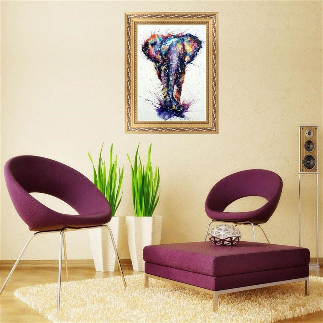 Colourful Elephant 5D Diamond Painting Embroidery Cross-stitch Wall Decor - MRSLM