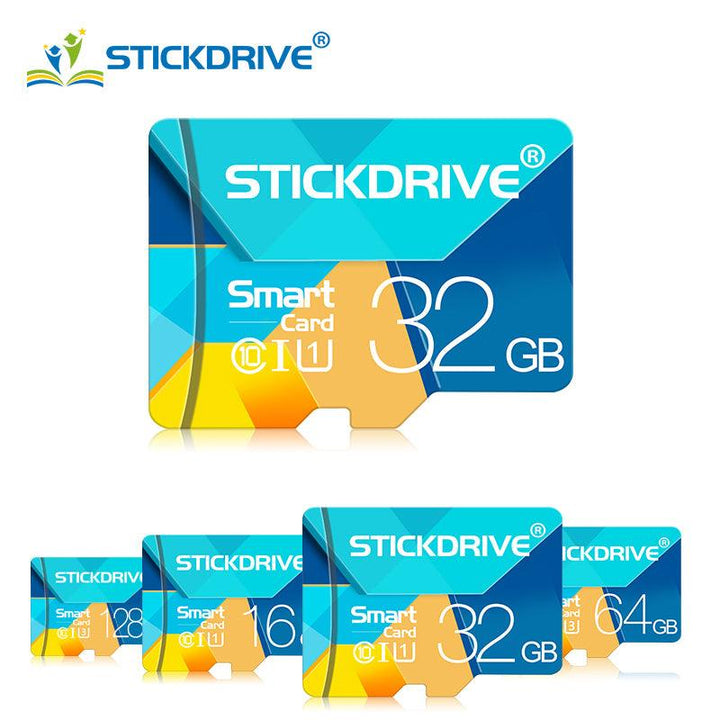 Stickdrive 16GB 32FB 64GB 128GB 256GB Class 10 TF Micro SD Memory Card Flash Storage Card with Card Adapter for Camera Mobile Phone - MRSLM