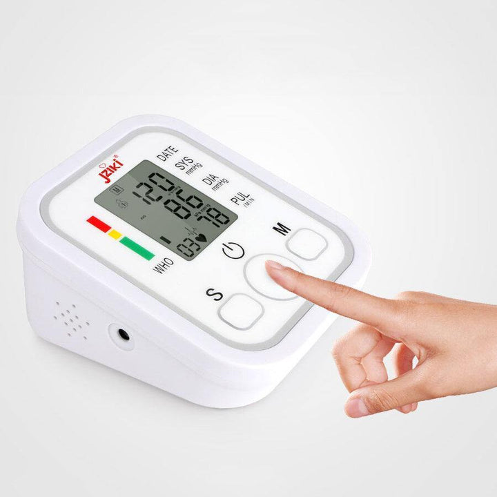 Electric Digital High Precision Blood Pressure Monitor Pulse Heart Beat Rate Meter Device Medical Equipment Tonometer BP Mini Sphygmomanometer - MRSLM