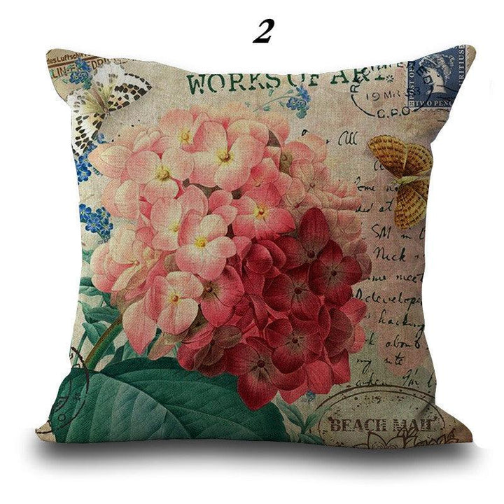 45x45cm Flower Style Cartoon Decorative Sofa Pillow Case Modern Floral Printed Cushion Cover - MRSLM