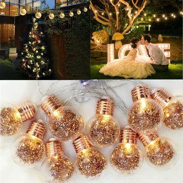 10 LED Bulbs String Lights Fairy Lamp Patio Party Yard Garden Wedding Home Decorative Night Light - MRSLM