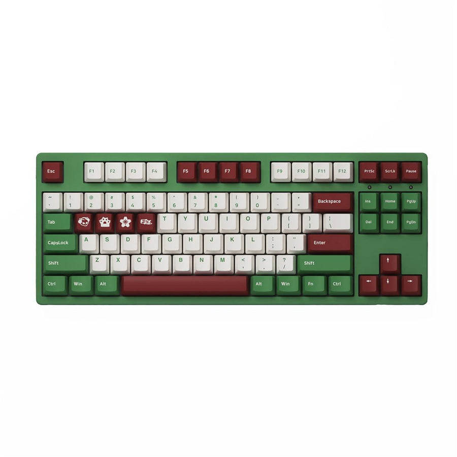 AKKO 3087DS Matcha Red Bean 87 Keys Mechanical Keyboard Type-C Wired Gateron Switch PBT Keycap Gaming Keyboard - MRSLM