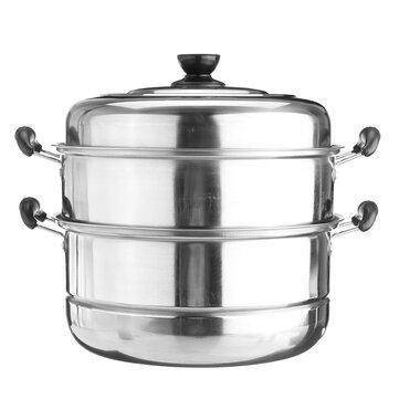 3 Tier Stainless Steel Pot Steamer Steam Cooking Cooker Cookware Hot Pot Kitchen Cooking Tools - MRSLM
