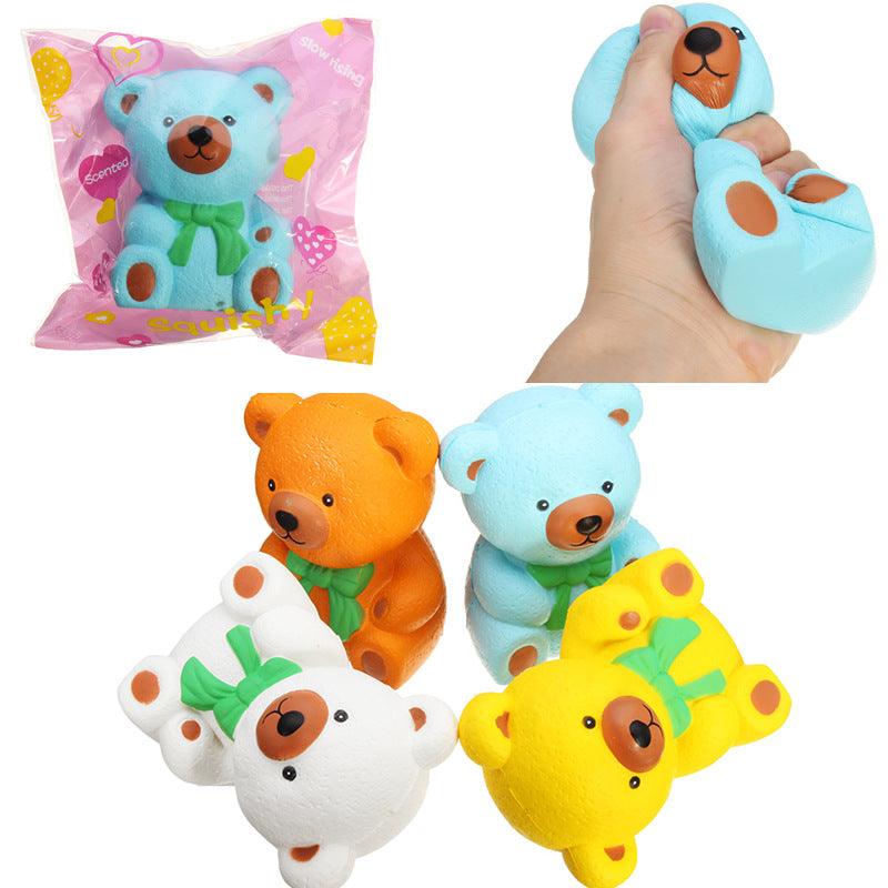 Slow Rising Squishy 13*10*7CM Pu Bear Simulation Stress Relief Toys With Packaging Collection Gift - MRSLM