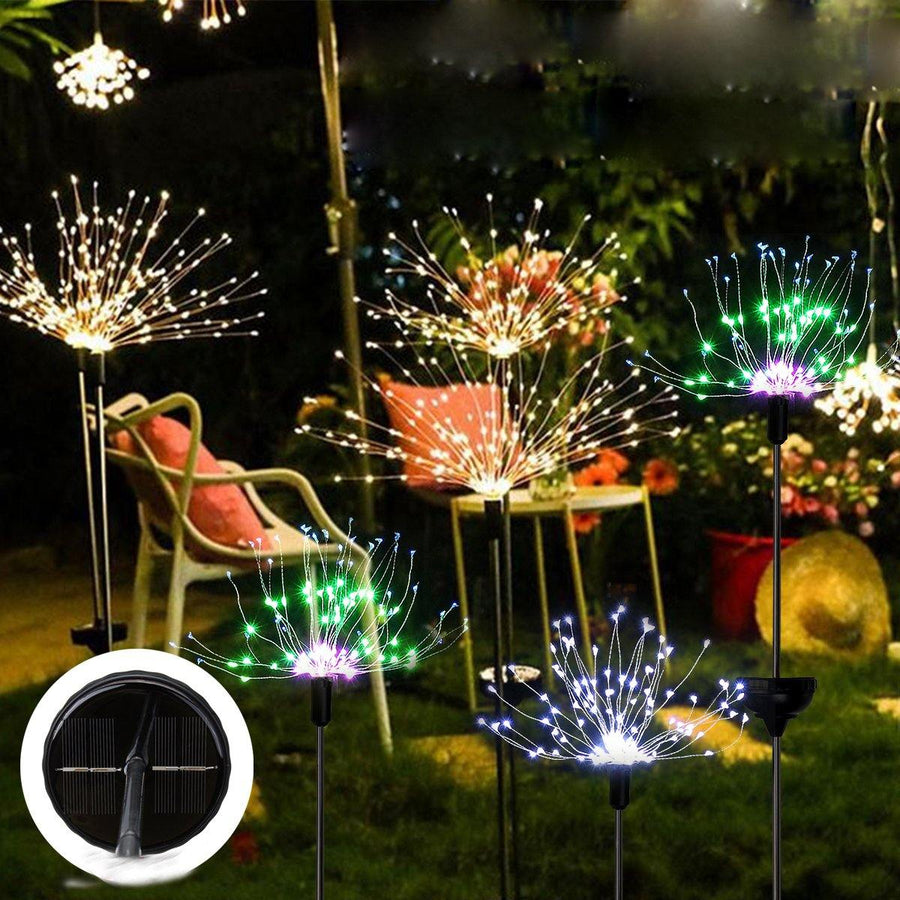 Solar Firework String Light 90/120/150 LED Lamp Outdoor Garden Party Christmas Decorations Lights - MRSLM