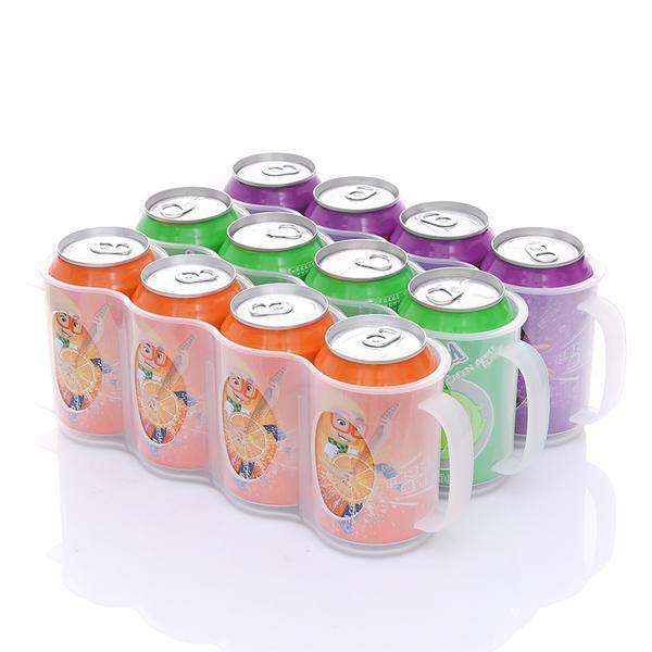 Honana CF-KT04 Cans Storage Box Refrigerator Fridge Organizer Four Case Sauce Bottle Container - MRSLM