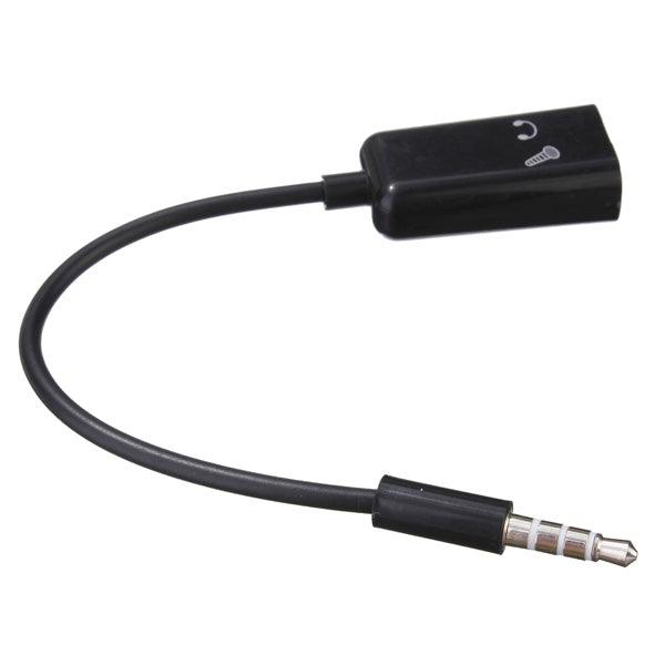 3.5mm Stereo Audio Male to Earphone Headset + Microphone Adapter PC Cell Phone - MRSLM