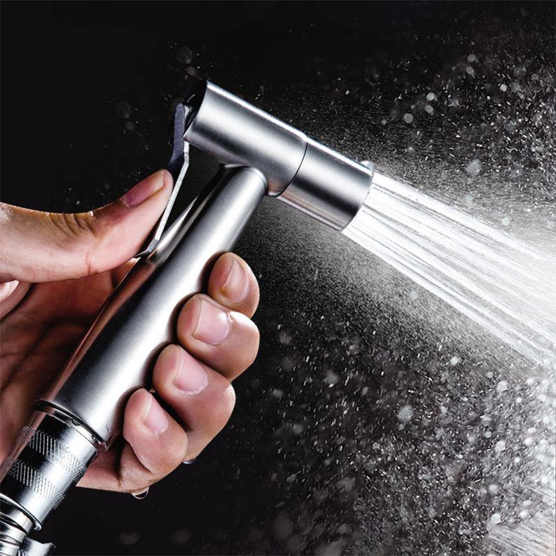 Stainless Steel Handheld Douche Bidet Sprayer Shower Head Toilet Adapter - MRSLM