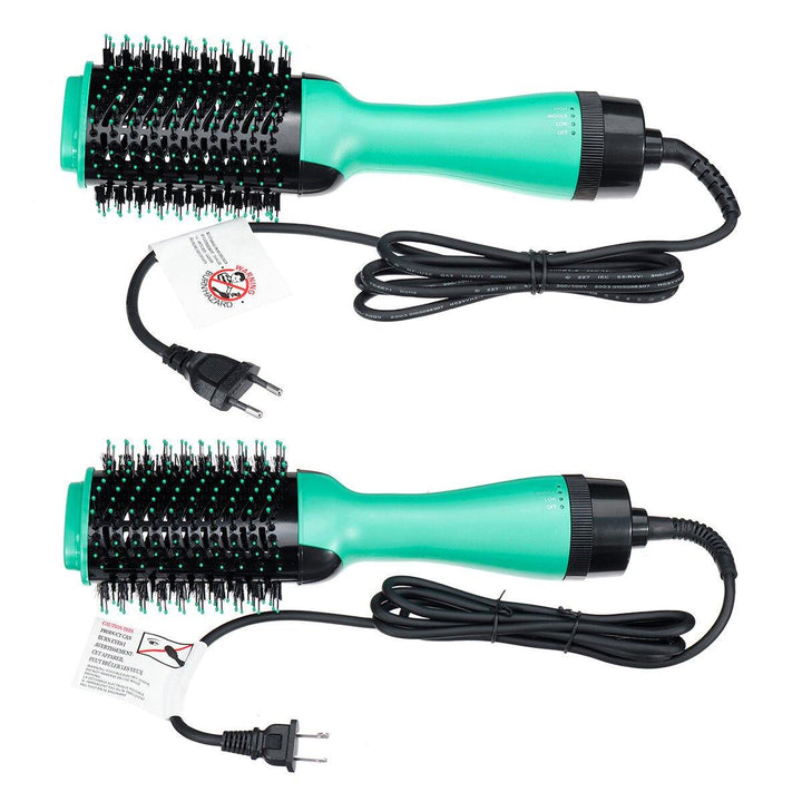 3 in 1 Electric Hair Dryer Comb Portable Negative Ion Ceramic Heating Hair Comb Multi-Functional Curling Hair Styling Tool - MRSLM
