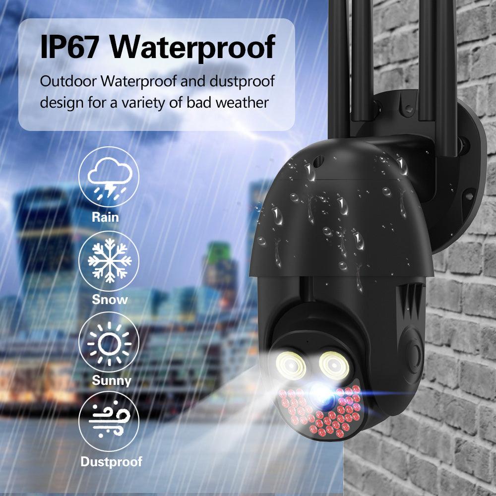 Guudgo 36LED 2MP PTZ Wireless IP Camera Waterproof Night Vision Two-way Audio Alarm 1080P WiFi Security CCTV Camera - MRSLM