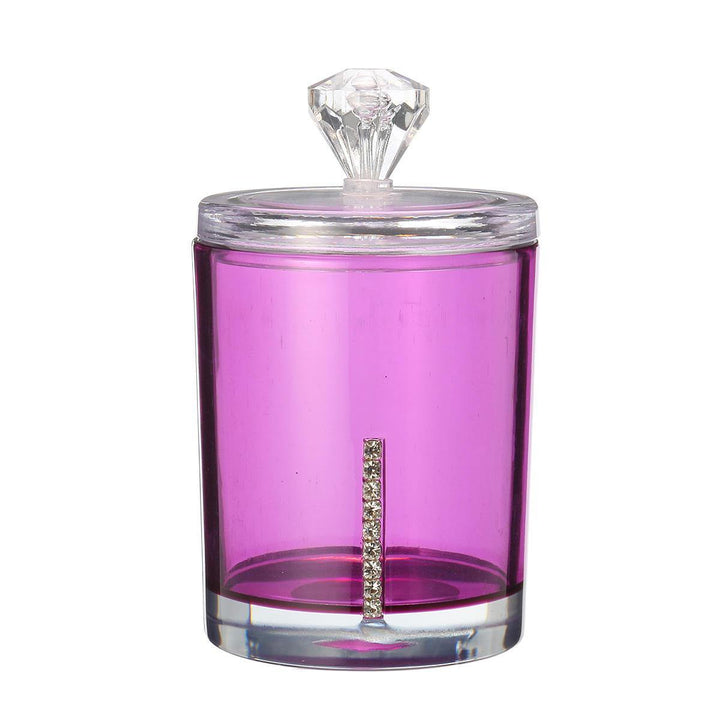 Transparent Acrylic Cotton Swab Holder Organizer Storage Box Container Makeup Cosmetics Tool - MRSLM