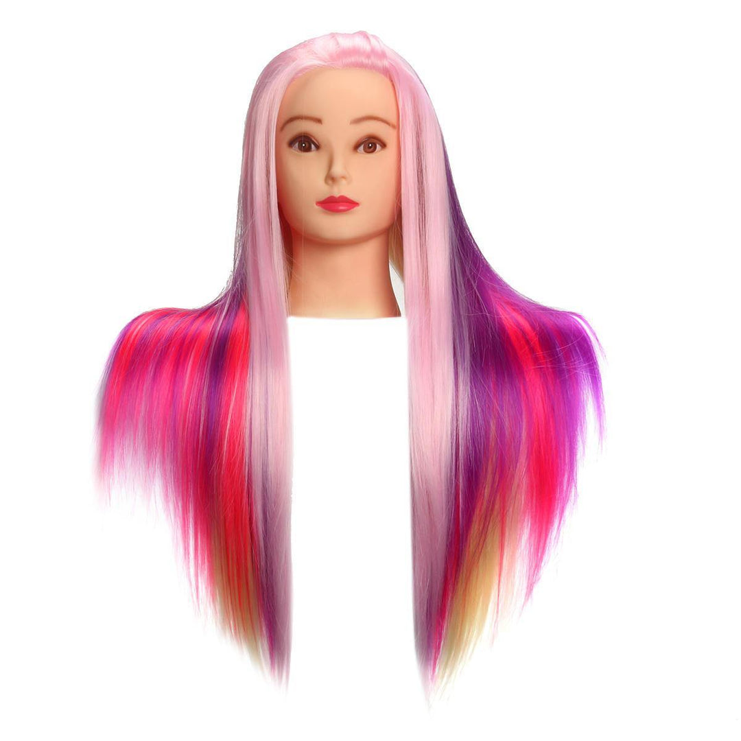 27'' Colorful Practice Training Head Long Hair Mannequin Hairdressing Salon Model - MRSLM