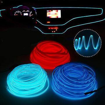 DC12V LED Car Interior Atmosphere Glow EL Wire Neon Strip Light Rope Tube Lamp - MRSLM