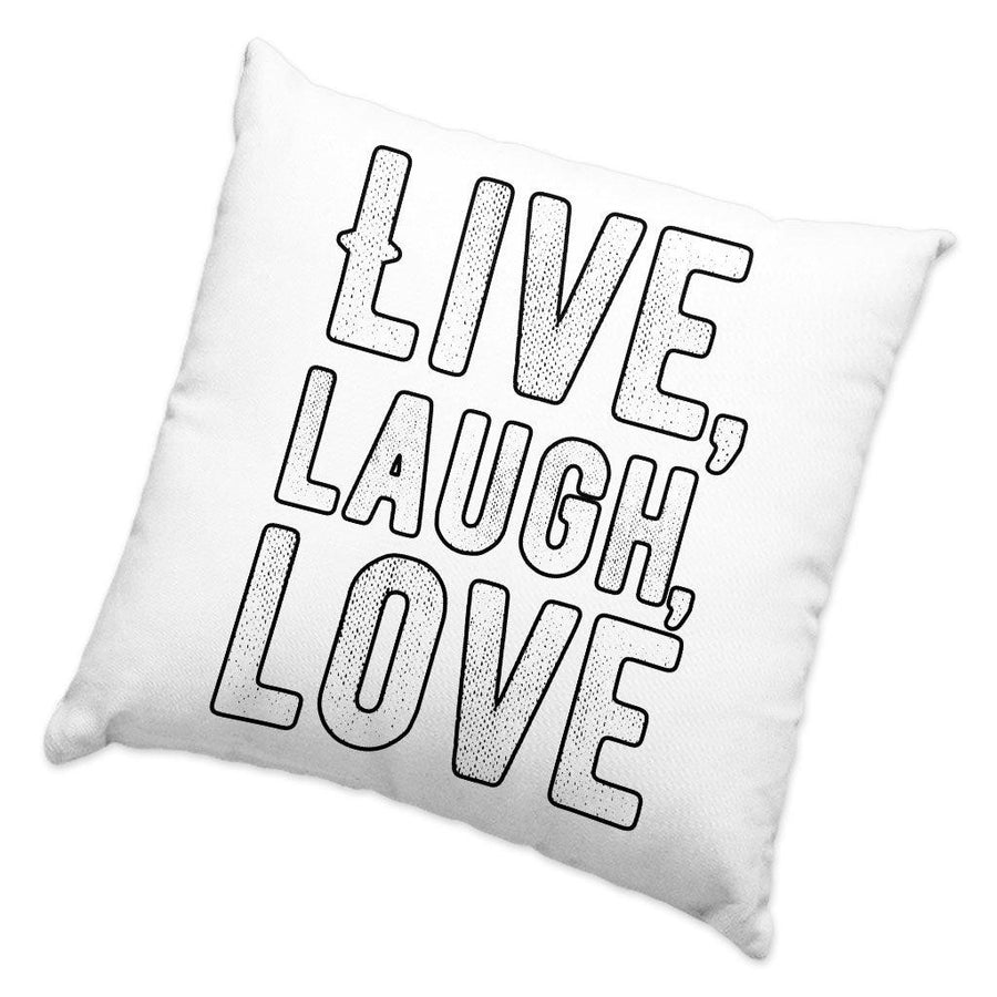 Live Laugh Love Square Pillow Cases - Trendy Pillow Covers - Cool Pillowcases - MRSLM