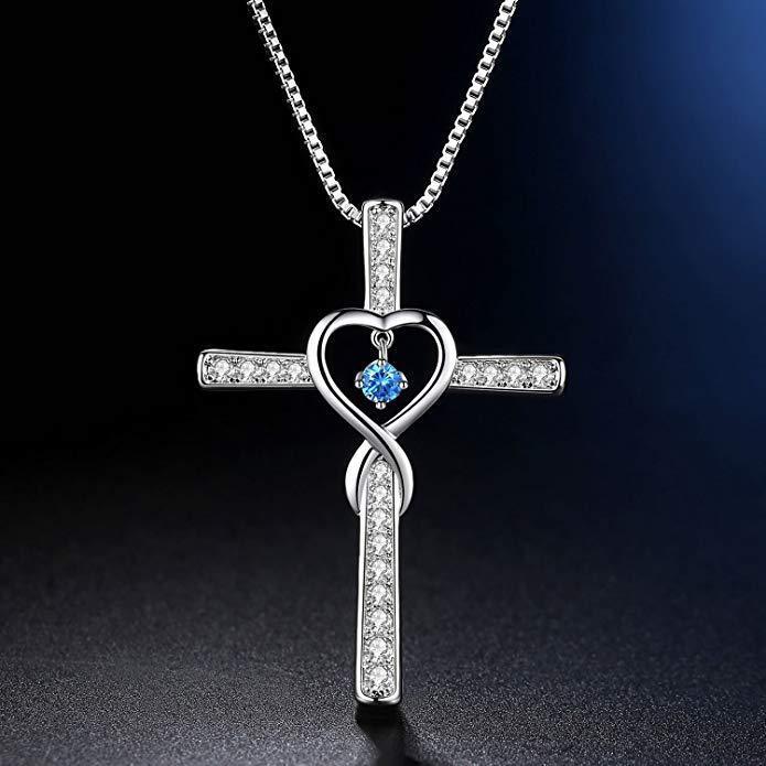 Fashion Cross Religious Belief Inlaid Zircon Pendant - MRSLM