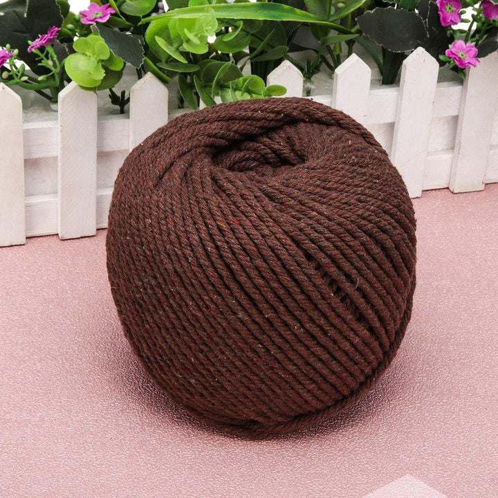 4 Colors 4mm 110m Natural Cotton Twisted Cord Rope Macrame Linen Jute DIY Braided Wire Hand Craft - MRSLM