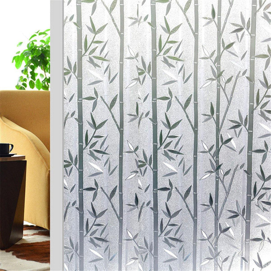 45 x 200cm Waterproof PVC Frosted Window Film Sticker Window Privacy Cling Heat insulated Self Adhesive Decorative Stickers - MRSLM