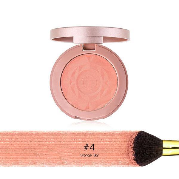 6 Colors Rose Makeup Face Blush Brighten Face Fine Powder Peach Blush Long-Lasting - MRSLM