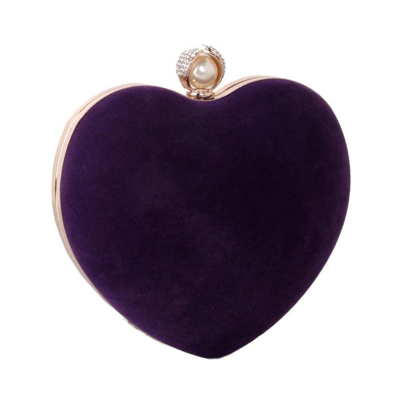 Heart-shaped Dinner Bag With Diamond Pearls - MRSLM