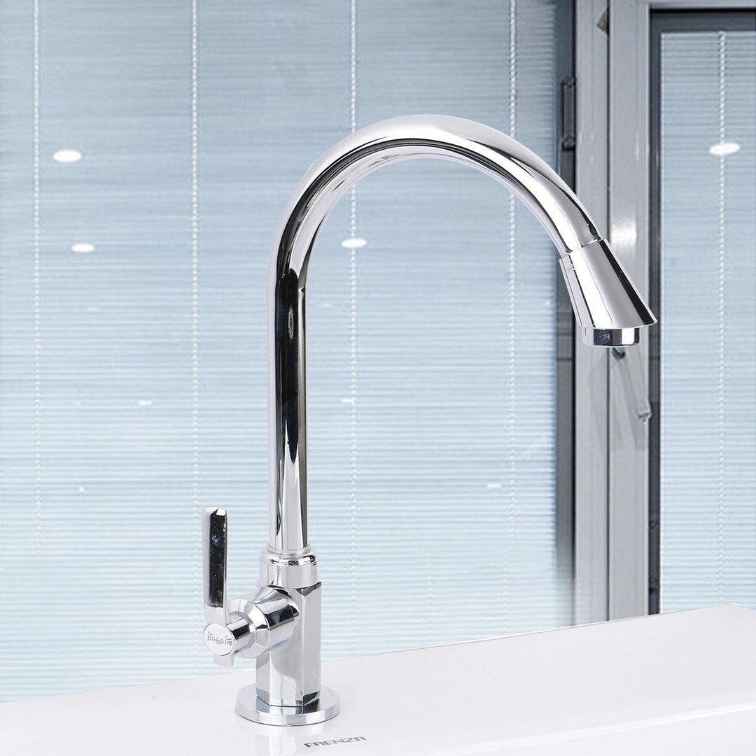 Kitchen Faucet Water-Saving Single-cold Vertical Wash Basin Stainless Steel Large Curved Universal Faucet - MRSLM