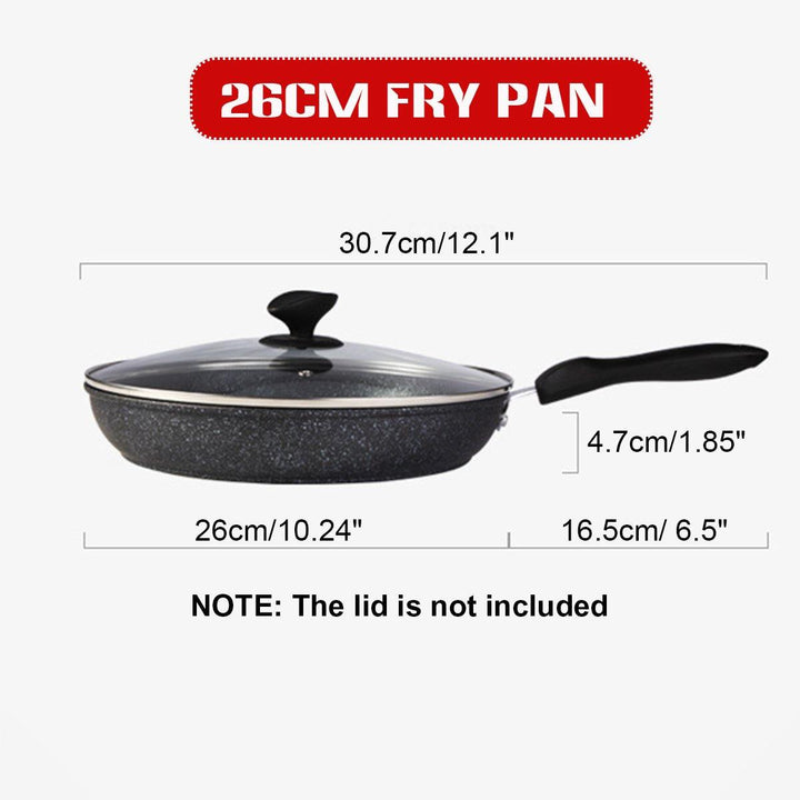 Marble Frypan Frying Pan Non Stick Pot Maifan Stone Gas Electric Induction Hob - MRSLM