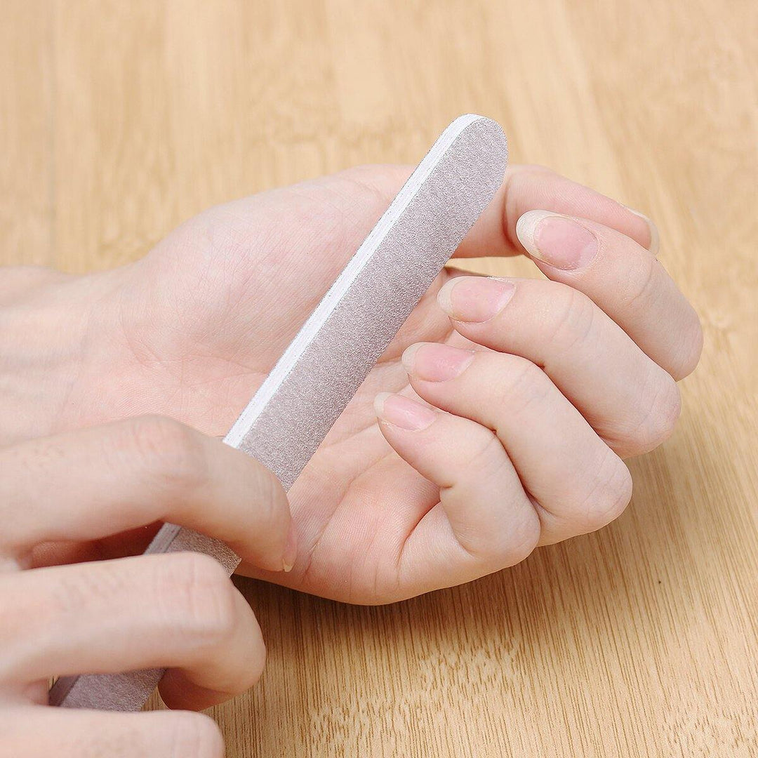 9pcs Manicure Tool Nail File Dead Skin Fork Polishing Strip Polished Nail Set - MRSLM
