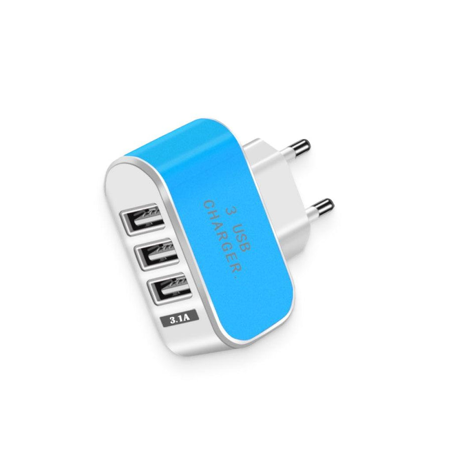 Blue 3 Ports USB Charger - MRSLM