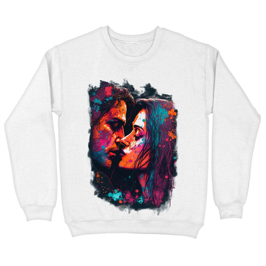 Paint Sweatshirt - Kiss Art Crewneck Sweatshirt - Colorful Sweatshirt - MRSLM