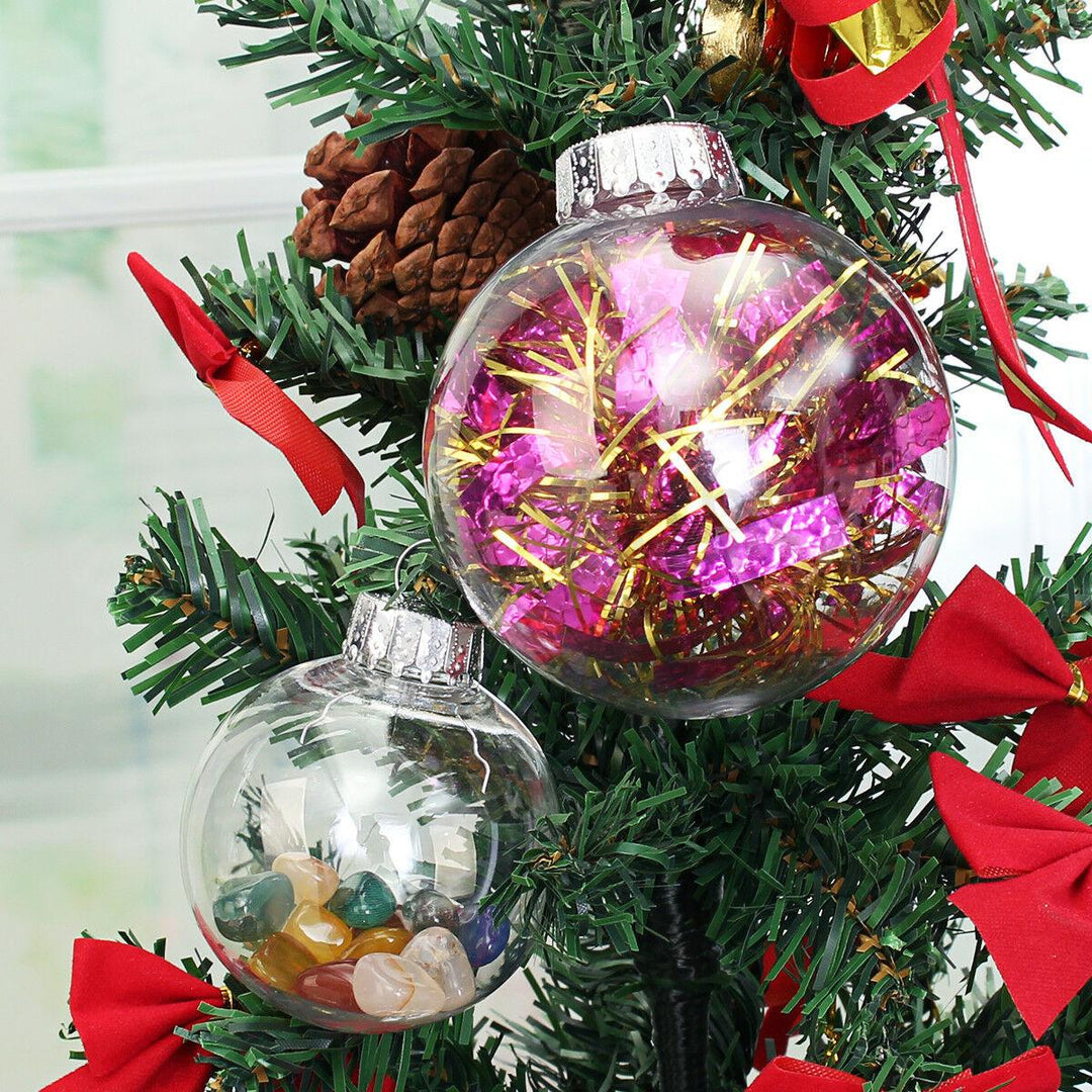 Super Clear Plastic Balls DIY Christmas Trees Hanging Bauble Decoration Toys - MRSLM