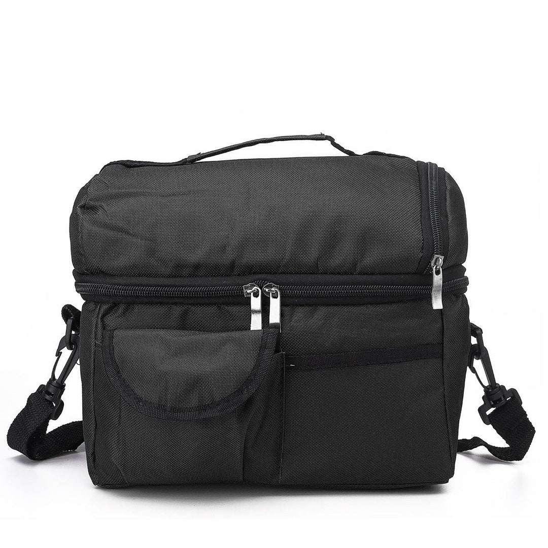 8L Insulated Lunch Box Tote Men Women Travel Hot Cold Food Cooler Thermal Bag (Black) - MRSLM