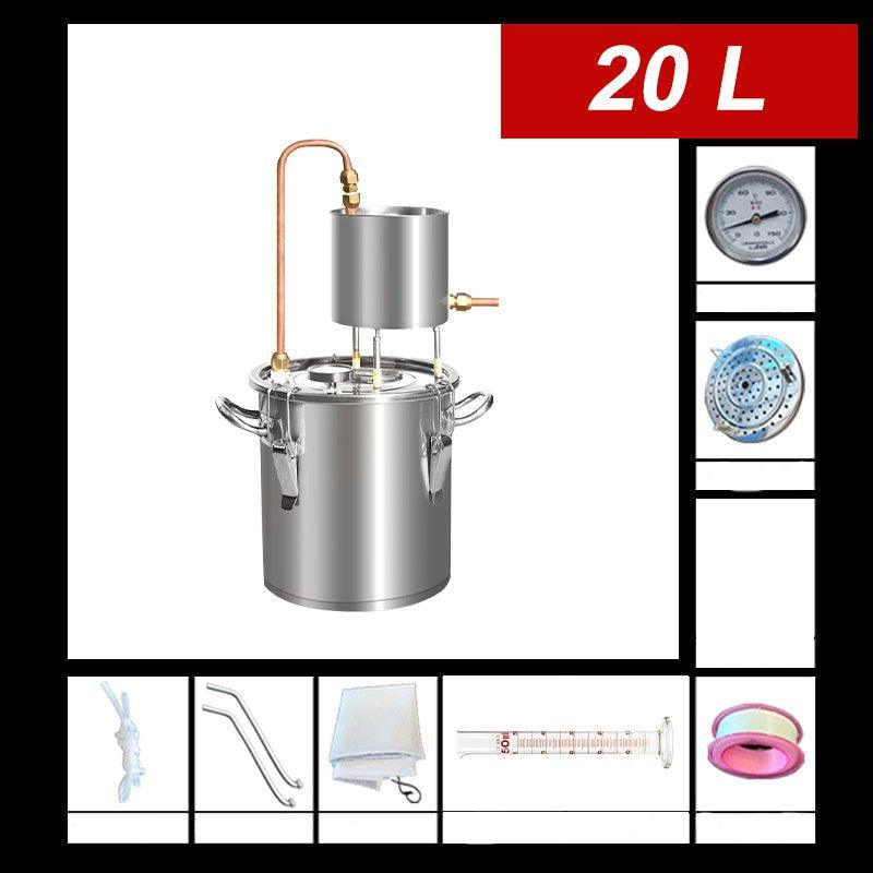 12L/20L/33L/50L Alcohol Distiller 201 Stainless Steel Still Brewer Pure Water Kit Brew Alcohol Oil Boiler - MRSLM