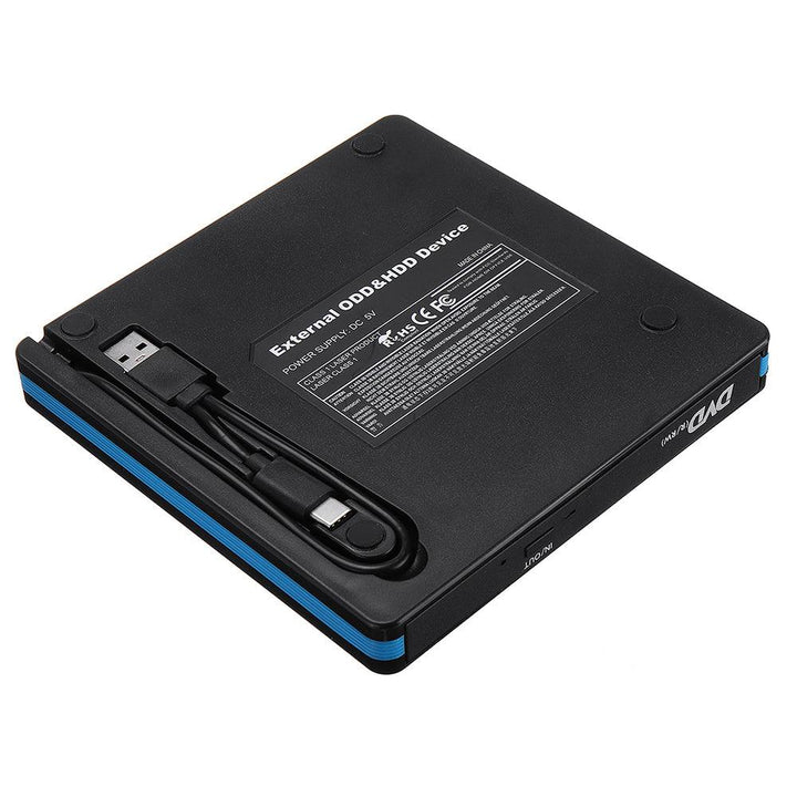 Optical Drives Type C+USB3.0 Black Blue Edge Support WIN98/XP/WIN7/WIN8/WIN10/ VISTA/ Mac 8.6 or Above System For Notebook - MRSLM