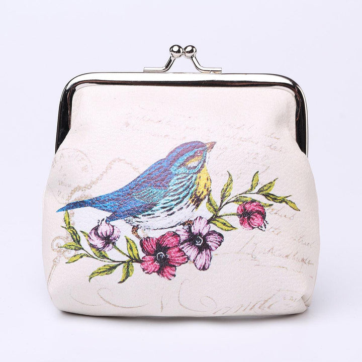 Women Girls Owl Butterfly Floral Mini Wallet Card Holder Coin Purse Handbag Bag - MRSLM