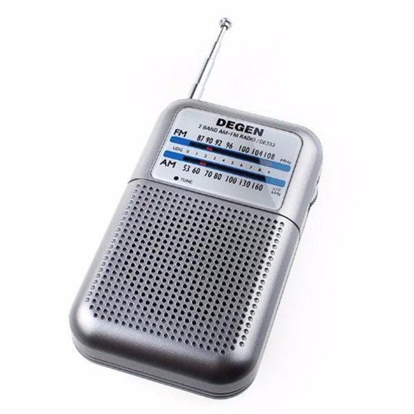 Degen DE333 Portable Mini Handle FM/AM Radio Receiver Two Bands Pointer Radio - MRSLM
