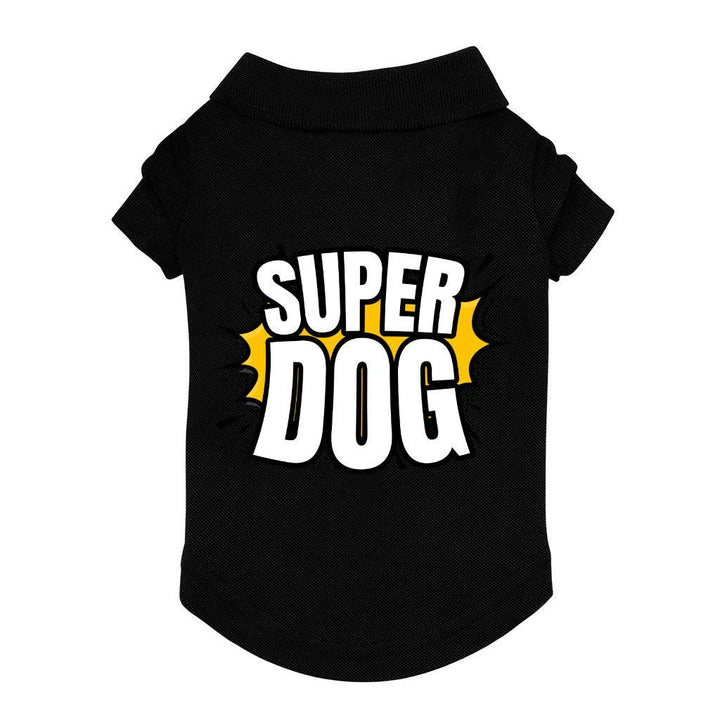 Super Dog Polo Shirt - Colorful Dog T-Shirt - Graphic Dog Clothing - MRSLM