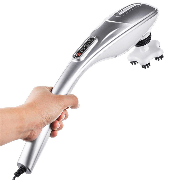 Auto Electric Massager Handheld Body Neck Back Foot Vibrating Therapy Machine with 5 Head - MRSLM