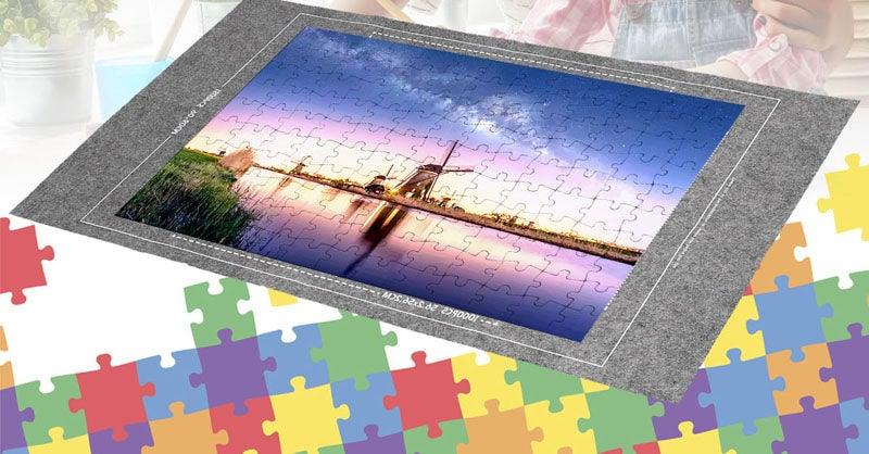 1000/1500 Pieces Puzzle Storage Blankets Kids Adult Landscape Painting Puzzle Mat Jigsaw Roll Mat - MRSLM