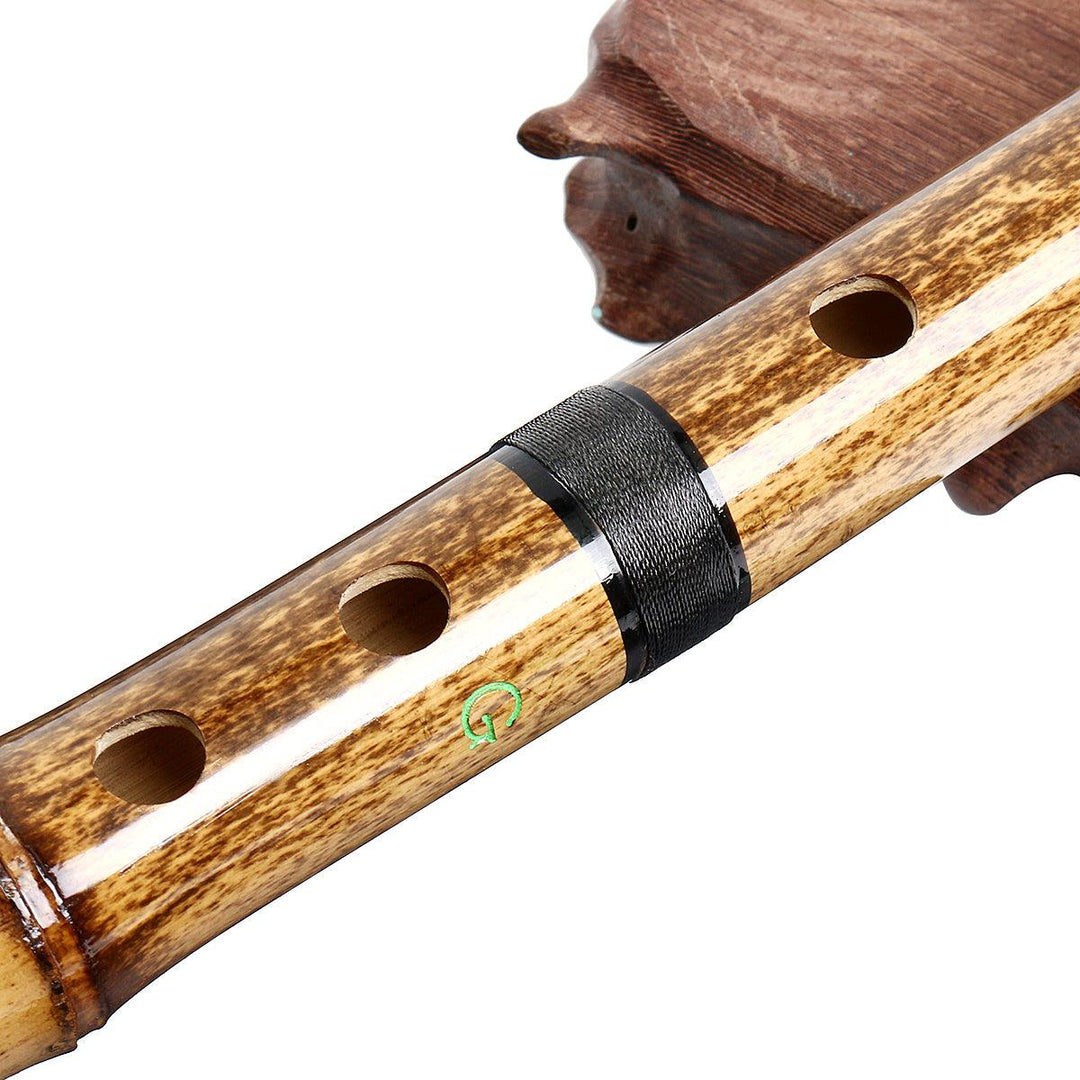 G/F Key Detachable 2 Sections Natural Purple Bamboo Chinese Woodwind Flute - MRSLM